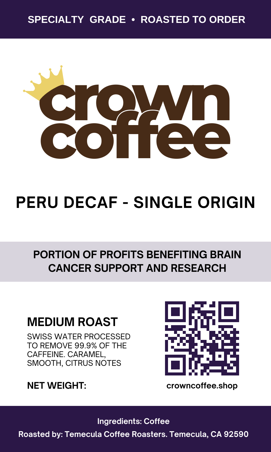 Peru Decaf - Single Origin